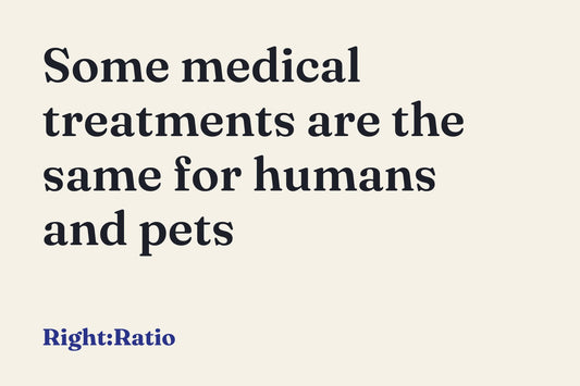 Some medical treatments are the same for humans and pets