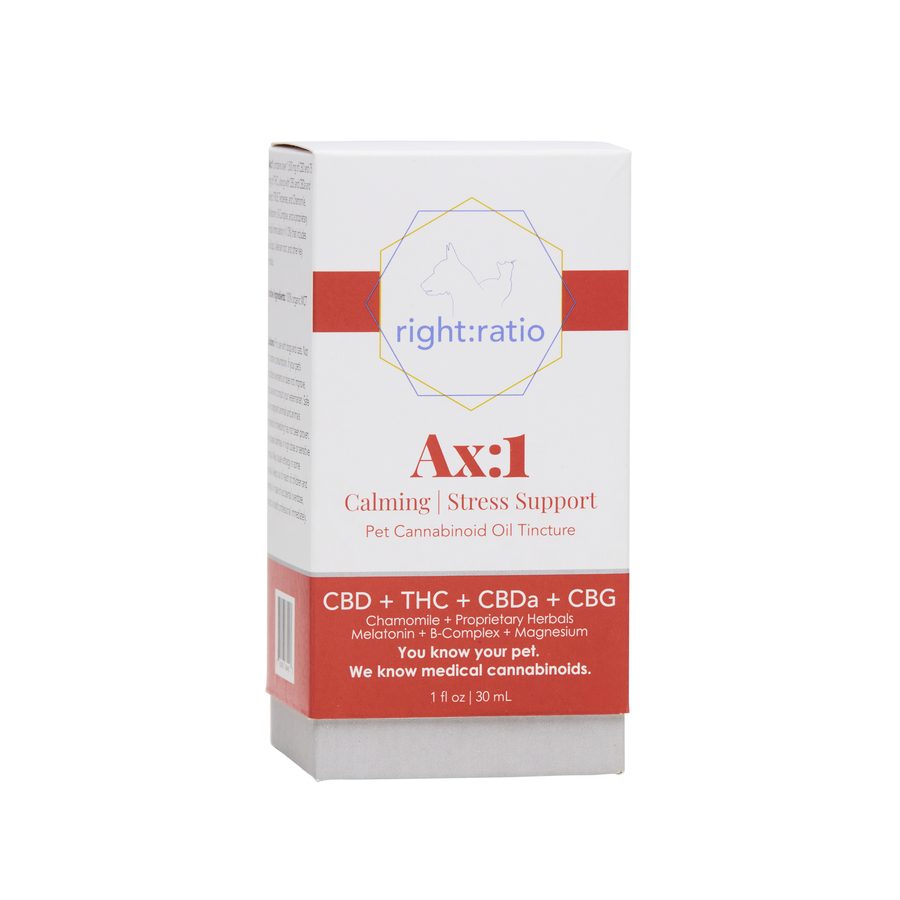 Right:Ratio Ax:1 box and bottle